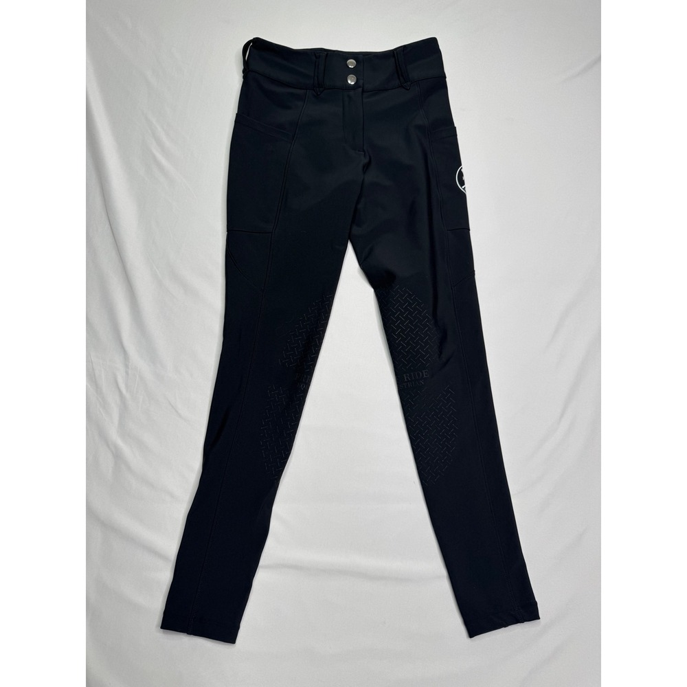 Free Ride Equestrian Heavyweight Zip Winter Black Breeches Womens XS Horse Ridin